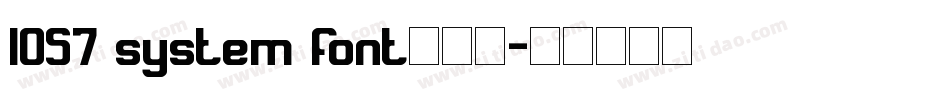IOS7 system font转换器字体转换